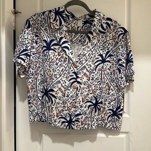 Joie boho batik print pattern linen blend shorts and top set, new no tags (M/L)